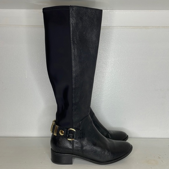 Steve Madden Regina leather riding boot. Black size 6 - Picture 1 of 8